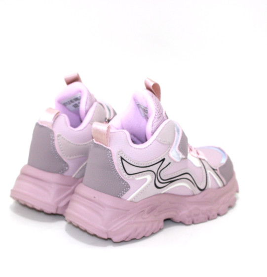 купити Дитячі рожеві осінні кросівки на масивній підошві всередині шкіряна супінована устілка для дівчинки в Києві і Україні спортивне взуття кросівки кеди київ 4